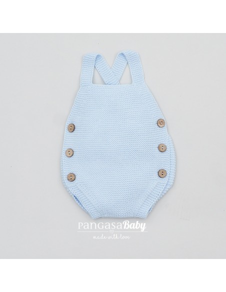 PETO PUNTO UNISEX DE PANGASA BABY, CELESTE BEBÉ. VERANO 25.