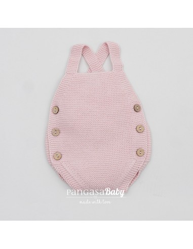 PETO PUNTO UNISEX DE PANGASA BABY, ROSA EMPOLVADO. VERANO 25.