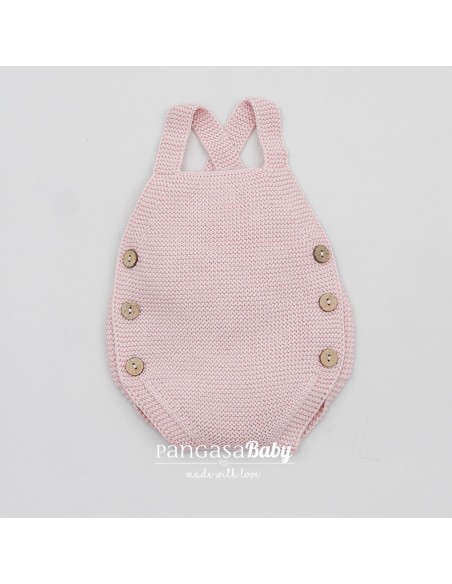 PETO PUNTO UNISEX DE PANGASA BABY, ROSA EMPOLVADO. VERANO 25.