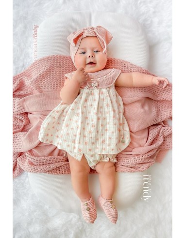 VESTIDO (SIN BRAGUITA) COLECCIÓN SUNNY LOVE DE PANGASA BABY, ROSA EMPOLVADO. VERANO 25.