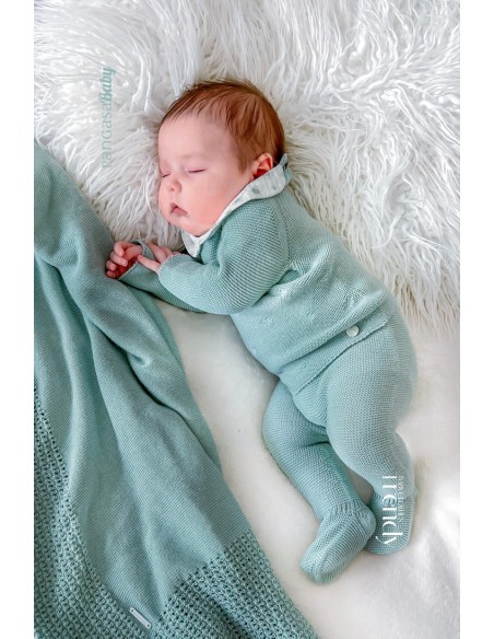 PRIMERA PUESTA NIÑO COLECCIÓN SUNNY LOVE DE PANGASA BABY, VERDE MINT. VERANO 25.