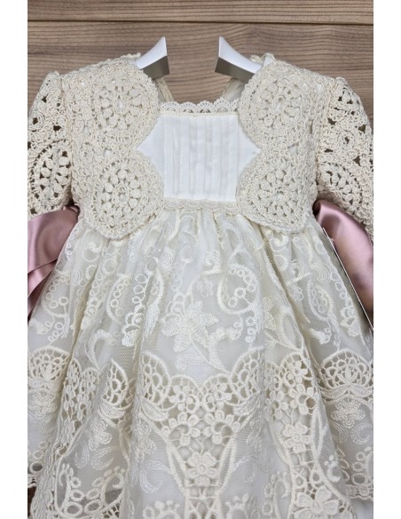 VESTIDO MANGA FRANCESA, BRAGUITA Y CAPOTA, 37K. KOBEZ.