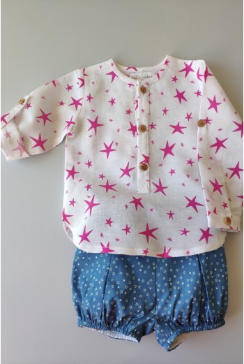 CONJUNTO BEBE NIÑO CAMISA Y BOMBACHO NAVY 2