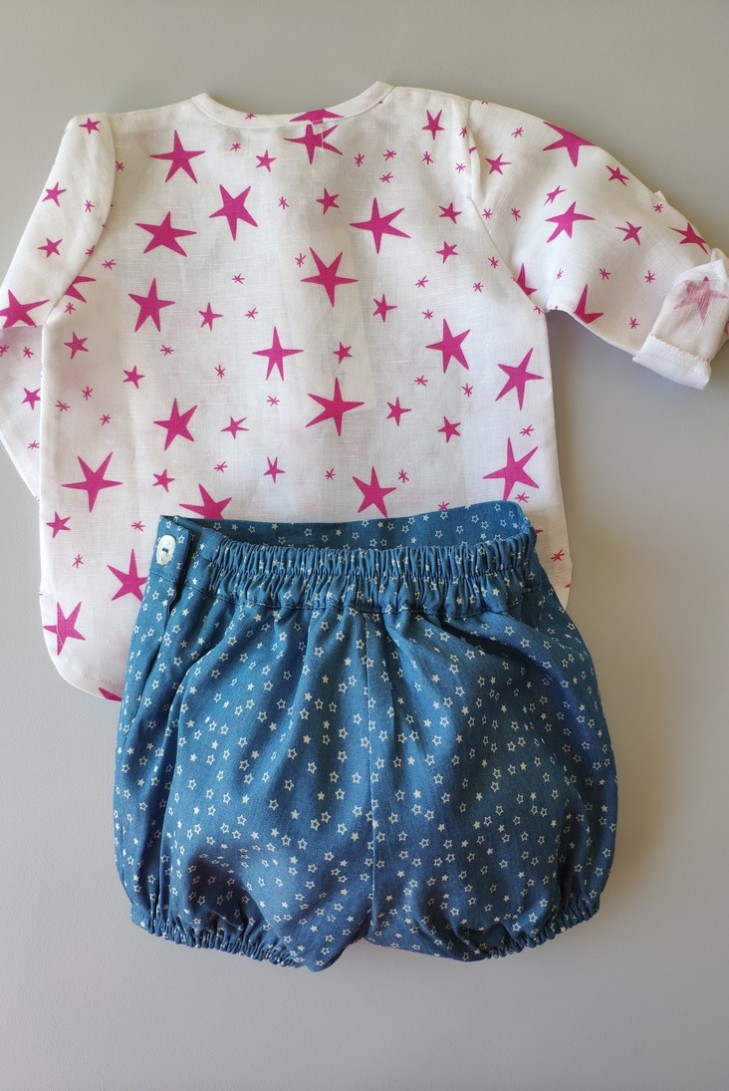 CONJUNTO BEBE NIÑO CAMISA Y BOMBACHO NAVY