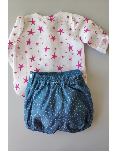 CONJUNTO BEBE NIÑO CAMISA Y BOMBACHO NAVY