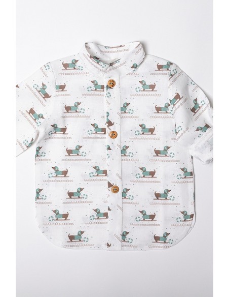 CAMISA NIÑO TECKEL NADADOR DE KID'S CHOCOLATE. VERANO 25.