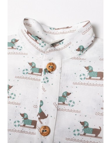 CAMISA NIÑO TECKEL NADADOR DE KID'S CHOCOLATE. VERANO 25.