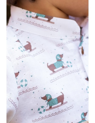 CAMISA NIÑO TECKEL NADADOR DE KID'S CHOCOLATE. VERANO 25.