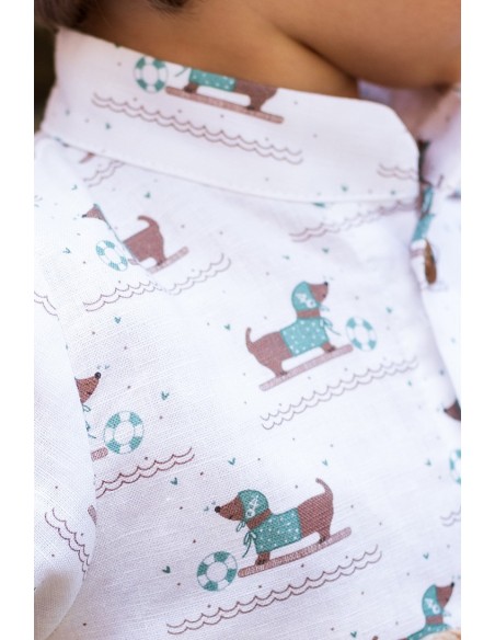 CAMISA NIÑO TECKEL NADADOR DE KID'S CHOCOLATE. VERANO 25.