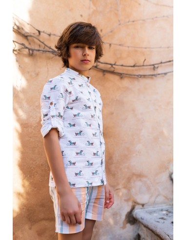 CAMISA NIÑO TECKEL NADADOR DE KID'S CHOCOLATE. VERANO 25.