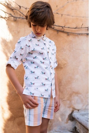 CAMISA NIÑO TECKEL NADADOR DE KID'S CHOCOLATE. VERANO 25. 2