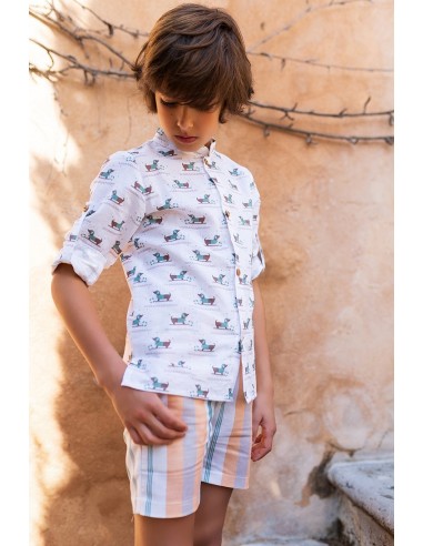 CAMISA NIÑO TECKEL NADADOR DE KID'S CHOCOLATE. VERANO 25.