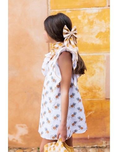 VESTIDO PALMERAS DE KIDS CHOCOLATE. VERANO 25.