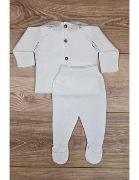 PRIMERA PUESTA NIÑO COLECCIÓN HONEY PEACH DE PANGASA BABY, MARFIL. VERANO 25.