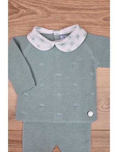 PRIMERA PUESTA NIÑO COLECCIÓN SUNNY LOVE DE PANGASA BABY, VERDE MINT. VERANO 25.