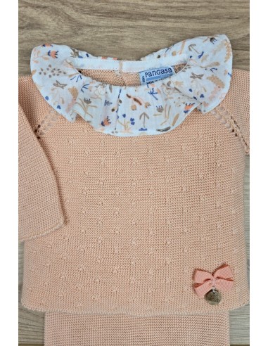 PRIMERA PUESTA NIÑA COLECCIÓN HONEY PEACH DE PANGASA BABY, MELOCOTÓN. VERANO 25.