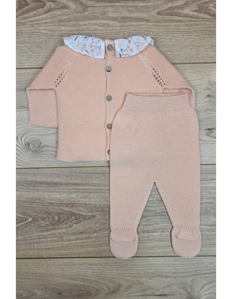 PRIMERA PUESTA NIÑA COLECCIÓN HONEY PEACH DE PANGASA BABY, MELOCOTÓN. VERANO 25.