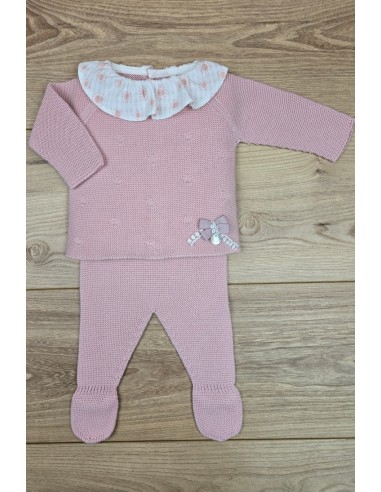 PRIMERA PUESTA NIÑA COLECCIÓN SUNNY LOVE DE PANGASA BABY, ROSA EMPOLVADO. VERANO 25.
