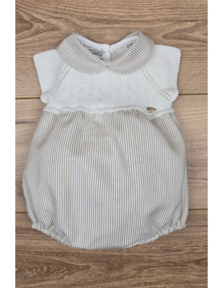 PELELE NIÑO COLECCIÓN HONEY PEACH DE PANGASA BABY, MARFIL. VERANO 25.