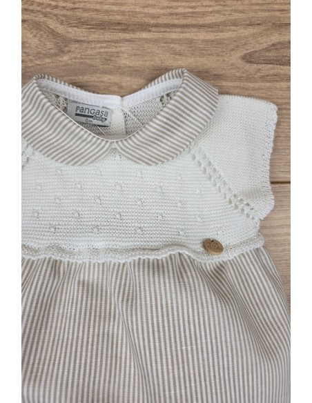 PELELE NIÑO COLECCIÓN HONEY PEACH DE PANGASA BABY, MARFIL. VERANO 25.