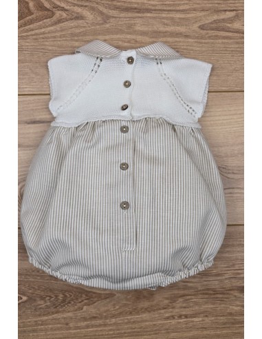 PELELE NIÑO COLECCIÓN HONEY PEACH DE PANGASA BABY, MARFIL. VERANO 25.