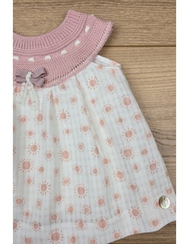 VESTIDO (SIN BRAGUITA) COLECCIÓN SUNNY LOVE DE PANGASA BABY, ROSA EMPOLVADO. VERANO 25.