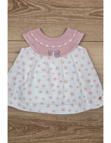 VESTIDO (SIN BRAGUITA) COLECCIÓN SUNNY LOVE DE PANGASA BABY, ROSA EMPOLVADO. VERANO 25.