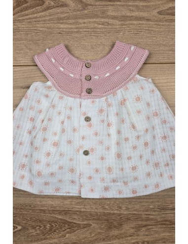 VESTIDO (SIN BRAGUITA) COLECCIÓN SUNNY LOVE DE PANGASA BABY, ROSA EMPOLVADO. VERANO 25.
