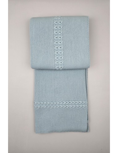CHAL MANTA OCHOS DE PANGASA BABY, CELESTE EMPOLVADO. INVIERNO 25.