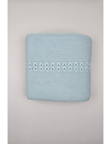 CHAL MANTA OCHOS DE PANGASA BABY, CELESTE EMPOLVADO. INVIERNO 25.