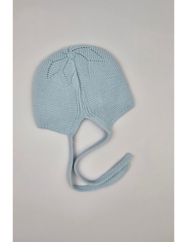 CAPOTA ESTRELLA CON POMPÓN DE PANGASA BABY, CELESTE EMPOLVADO. INVIERNO 25.