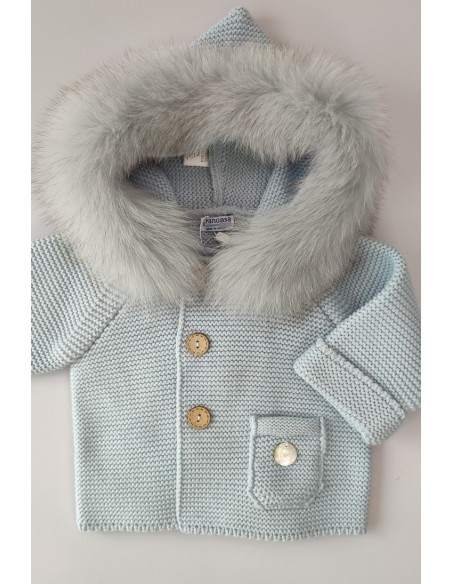 TRENKA LUXURY UNISEX PELO NATURAL DE PANGASA BABY, CELESTE EMPOLVADO. INVIERNO 25.