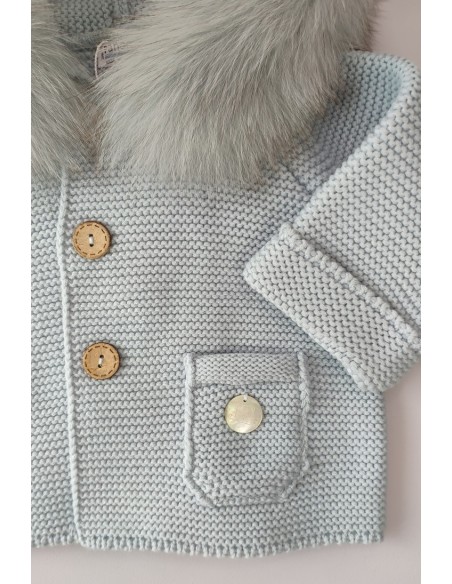TRENKA LUXURY UNISEX PELO NATURAL DE PANGASA BABY, CELESTE EMPOLVADO. INVIERNO 25.