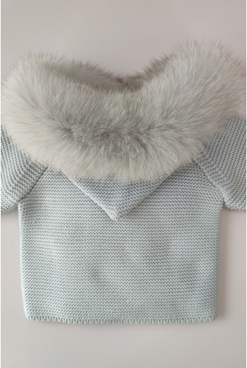 TRENKA LUXURY UNISEX PELO NATURAL DE PANGASA BABY, CELESTE EMPOLVADO. INVIERNO 25. 2