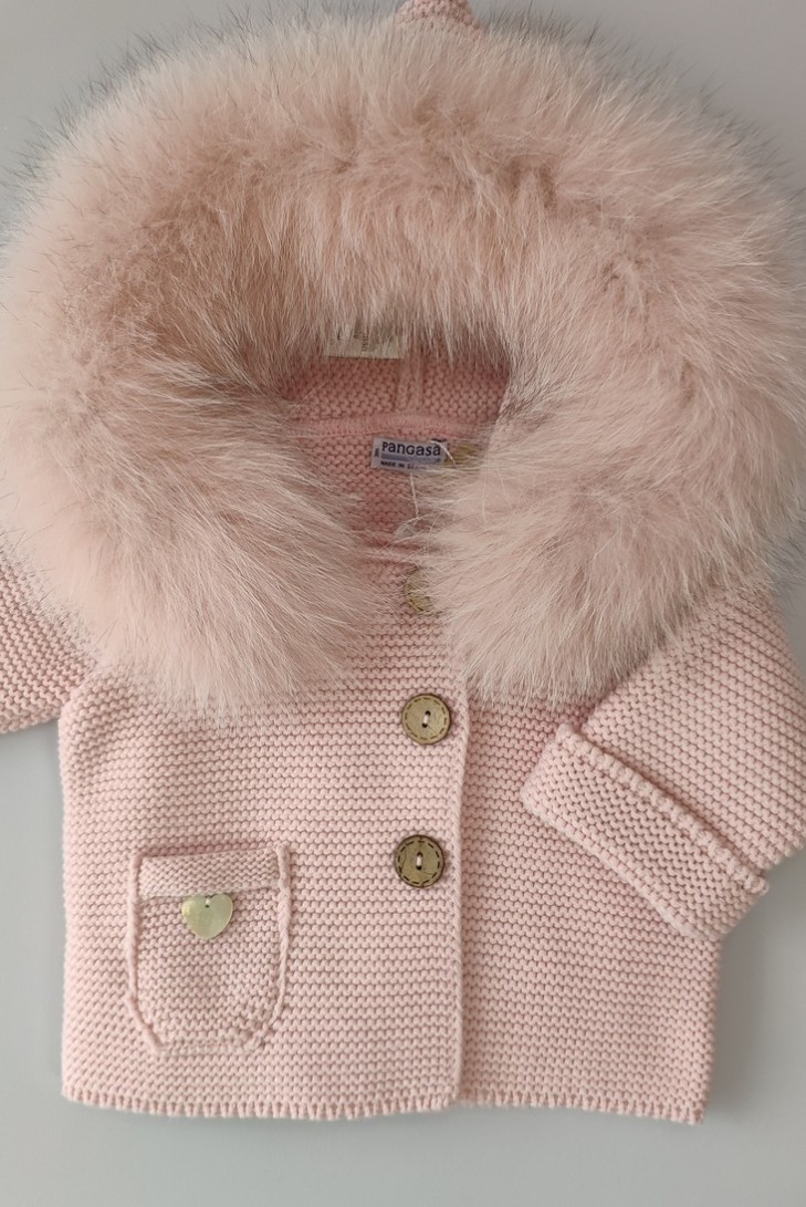 TRENKA LUXURY UNISEX PELO NATURAL DE PANGASA BABY, ROSA EMPOLVADO. INVIERNO 25.