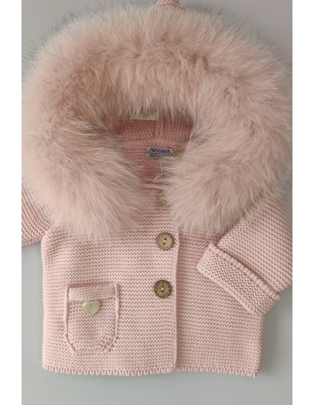 TRENKA LUXURY UNISEX PELO NATURAL DE PANGASA BABY, ROSA EMPOLVADO. INVIERNO 25.