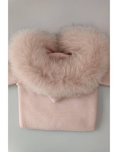 TRENKA LUXURY UNISEX PELO NATURAL DE PANGASA BABY, ROSA EMPOLVADO. INVIERNO 25.