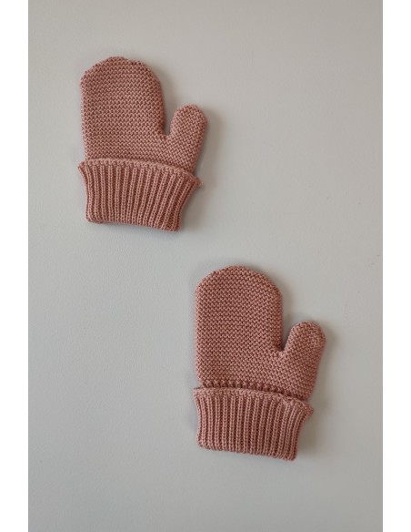 MANOPLAS PUNTO UNISEX DE PANGASA BABY, ROSÉ. INVIERNO 25.