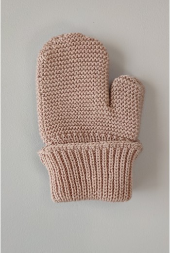 MANOPLAS PUNTO UNISEX DE PANGASA BABY, ROSA VINTAGE. INVIERNO 25.