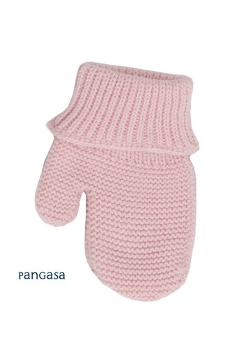 MANOPLAS PUNTO UNISEX DE PANGASA BABY, ROSA EMPOLVADO. INVIERNO 25.