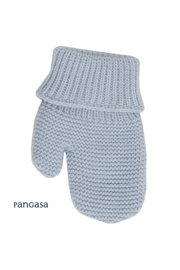 MANOPLAS PUNTO UNISEX DE PANGASA BABY, CELESTE EMPOLVADO. INVIERNO 25.