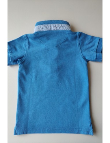 POLO NIÑO AZULÓN CUELLO MAO DE NACHETE.