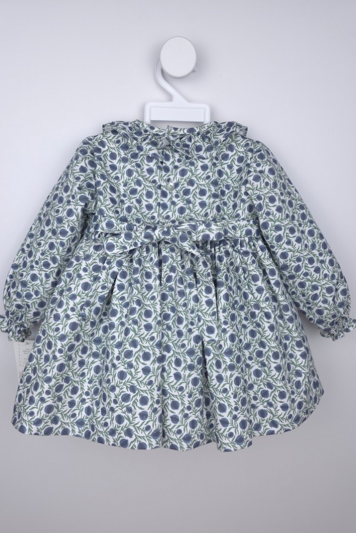 JESUSITO PUNTO SMOCK POLINA DE TARTALETA, AZUL. INVIERNO 25.