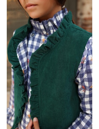 CHALECO NIÑA PANA VERDE COLECCIÓN ALPES DE KID'S CHOCOLATE. INVIERNO 25.