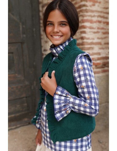 CHALECO NIÑA PANA VERDE COLECCIÓN ALPES DE KID'S CHOCOLATE. INVIERNO 25.