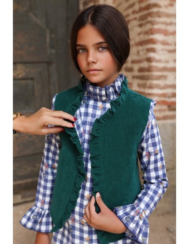 CHALECO NIÑA PANA VERDE COLECCIÓN ALPES DE KID'S CHOCOLATE. INVIERNO 25.