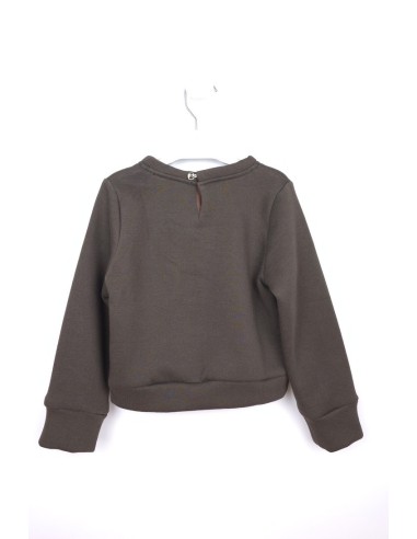 CONJUNTO NIÑA BOMBACHO(FALDA), BLUSA Y SUDADERA COLECCIÓN DIANA DE NOMA FERNÁNDEZ, CUADRO MARRÓN. INVIERNO 25.