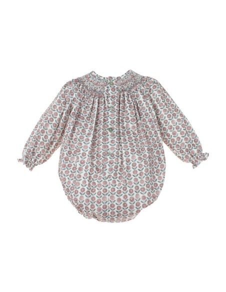 PELELE PUNTO SMOCK PIXIE DE TARTALETA, MARSALA. INVIERNO 25.