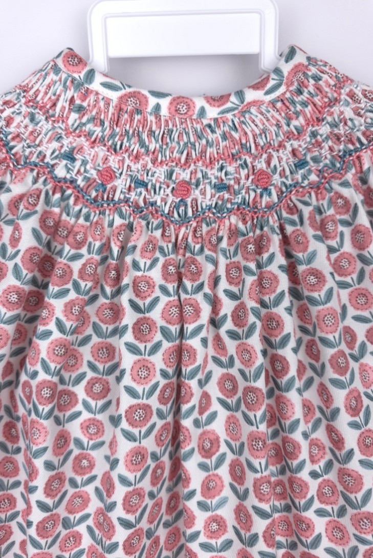 PELELE PUNTO SMOCK PIXIE DE TARTALETA, MARSALA. INVIERNO 25.