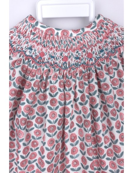 PELELE PUNTO SMOCK PIXIE DE TARTALETA, MARSALA. INVIERNO 25.